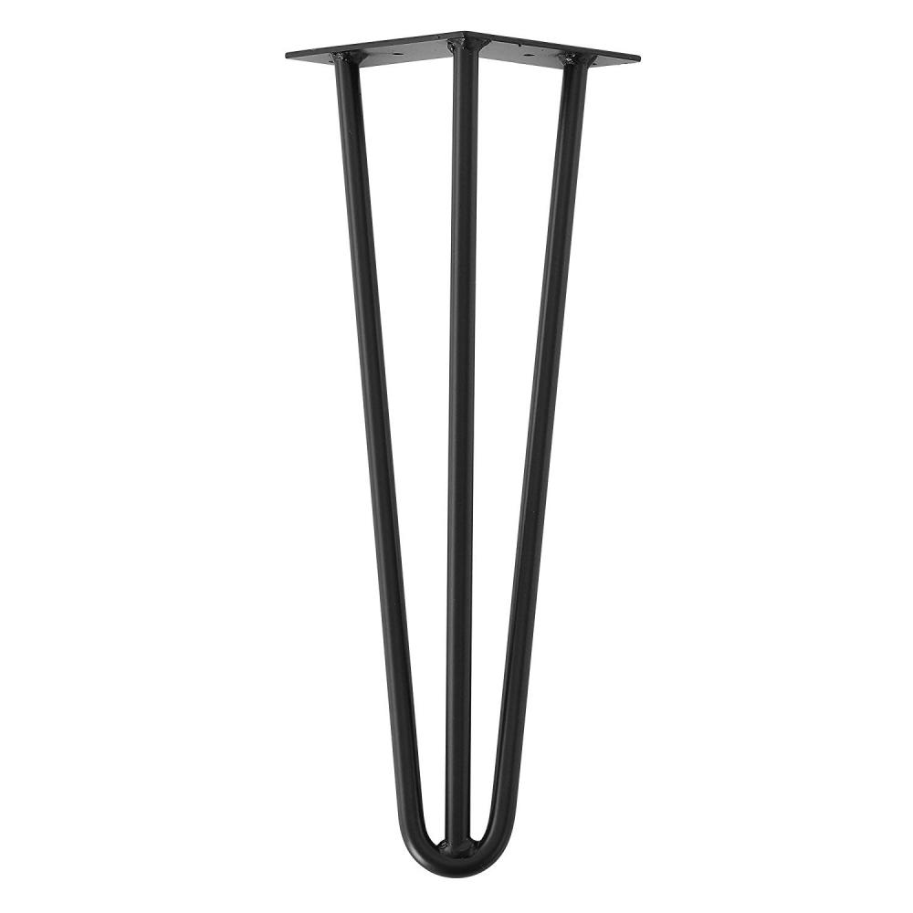 Interactie Woord Aas Zwarte 3-punt hairpin tafelpoot 40 cm van massief staal (Ø 1,2 cm) kopen?