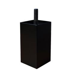 Vierkanten zwarte meubelpoot 10 cm (M10)